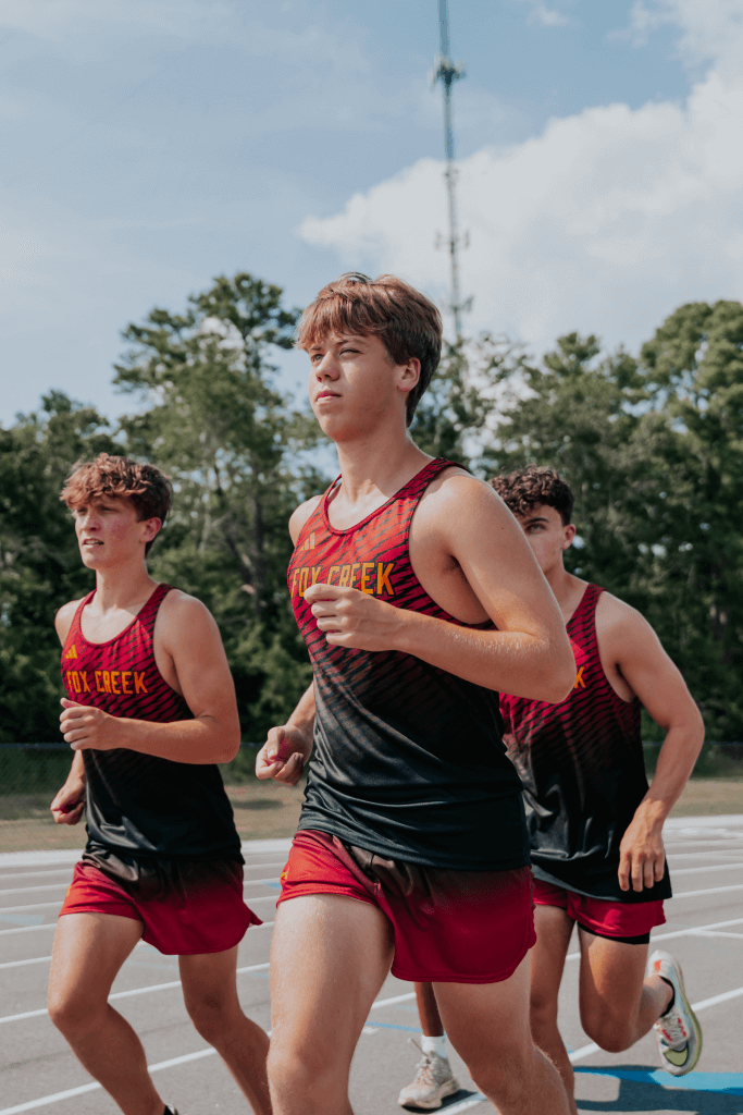 athletes running